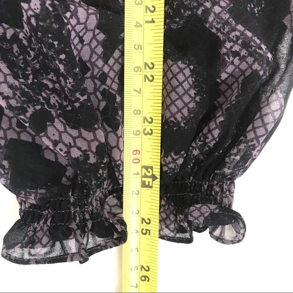 Rebecca Taylor Snake Skin Print Top Blouse - Picture 9 of 13